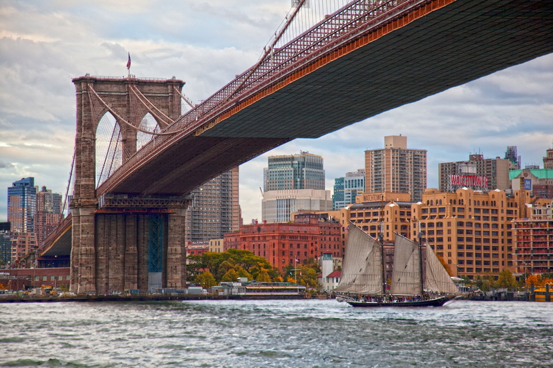 Brooklyn Bridge, New York, brooklyn, East River, Bridge, Strait, river, 2K, Manhattan, building a sailboat, east