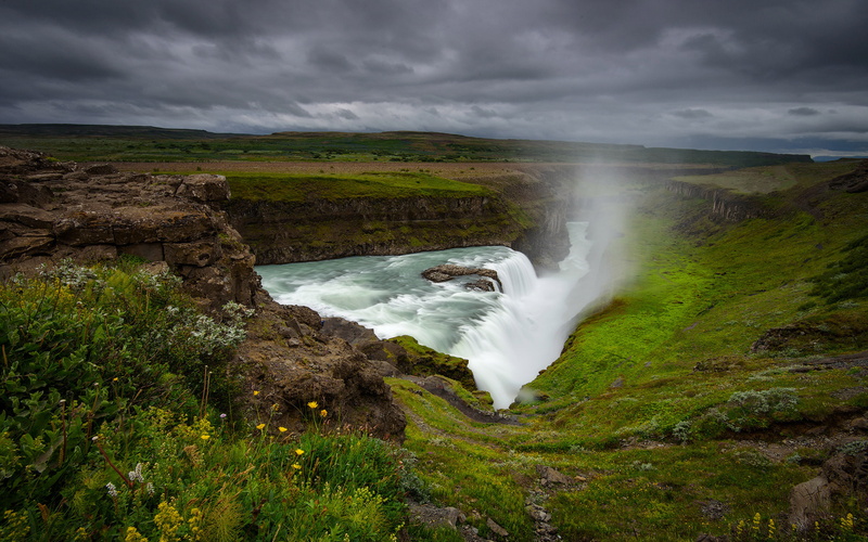 k, southwest, tv, desktop, hd, laptop, ultra, t, river, hv, gullfoss, mobile, tablet, 4K, iceland, waterfall, phones, canyon