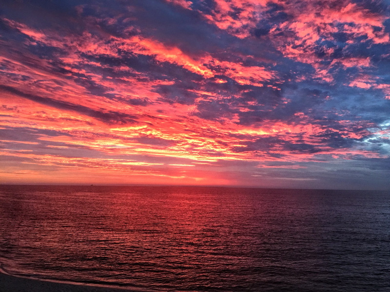 2K, sunset at perth, 149 marine parade, sea, dramatic sky, sunset at cottesloe, beauty in nature, seascape, orange color, cloud - sky, tranquility, water