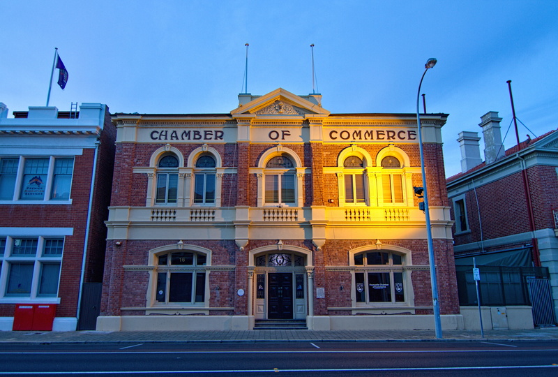 perth, building exterior, low angle view, arch, blue, architecture, chamber, no people, city, sky, western australia, facade, nature, government, bank