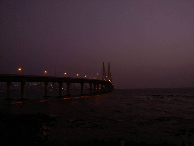 sea link, sea, mumbai, transportation, scenics - nature, night, 4K, built structure, serene, illuminated, outdoors, water, tranquility, connection, calm
