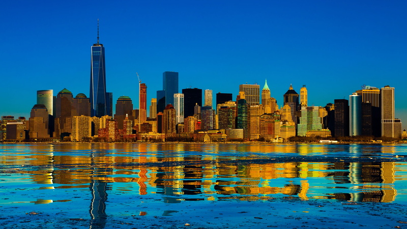 travel destinations, landmark, nyc, no people, modern, building exterior, skyscraper, cityscape, new-york, city, usa, skyline, reflection, america, tall - high