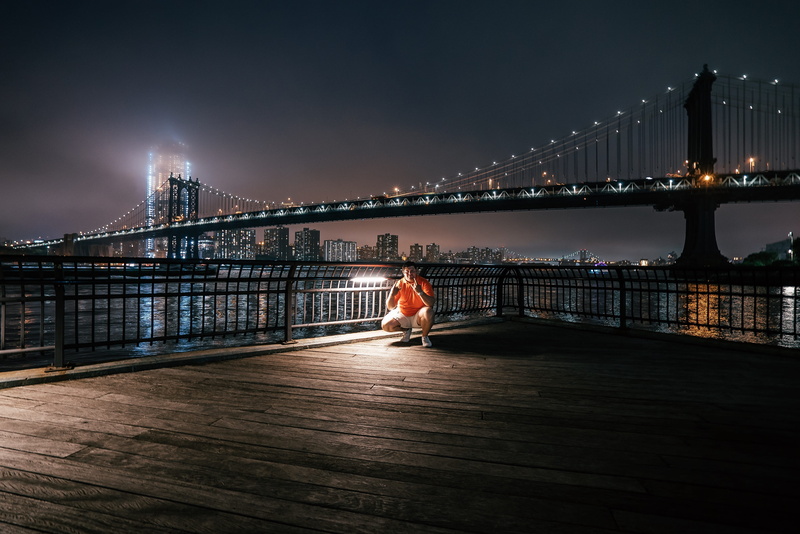 architecture, man, suspension, barrier, sky, 4K, night, one person, travel destinations, photography, lights, building exterior, dock, connection, bridge