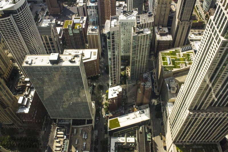 building exterior, road, united states, built structure, john hancock tower, outdoors, aerial view, roads, willis tower, skyline, sky, sears tower, no people