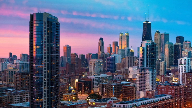 metropolitan area, cityscape, apartment, ilinois, modern, architecture, office building exterior, downtown, building exterior, tower, downtown district