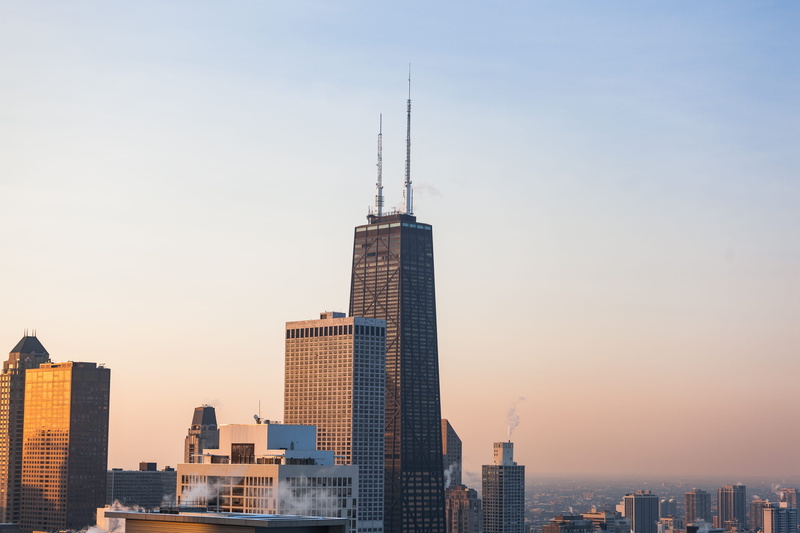 skyscraper, building, john hancock, nature, residential district, no people, gold hour, architecture, vessel, office, outdoors, metropolis, buildings, built structure