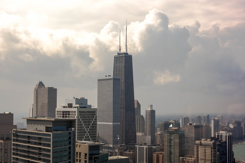 travel destinations, urban skyline, high rise, john hancock center, skyscraper, city, built structure, rise, tall - high, high, office building, landscape