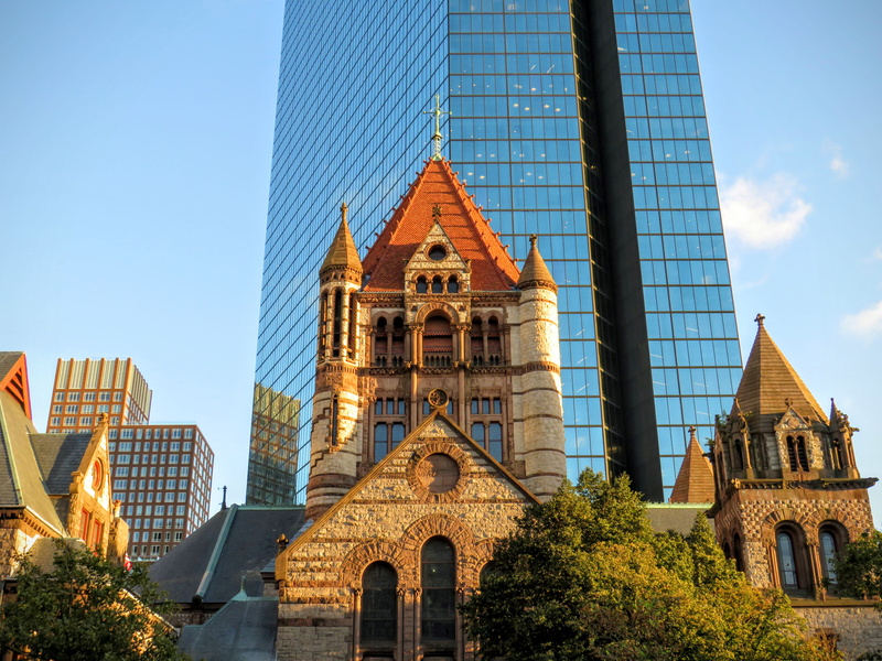 belief, architecture, sun, building, sunlight, church, blue, history, trinity, spire, city, office building exterior, john, old, built structure, tower