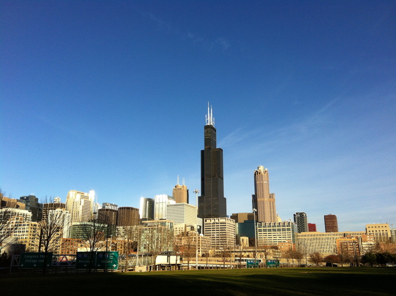 sears tower, building exterior, nature, landscape, built structure, tower, spire, building, blue, 2K, willis tower, city, no people, modern, skyline, chicago