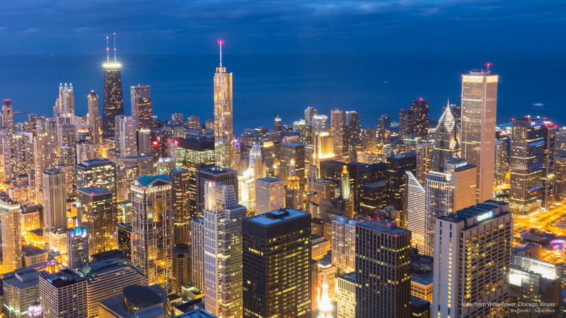 willis, illinois, tower, 2K, Architecture, chicago, view