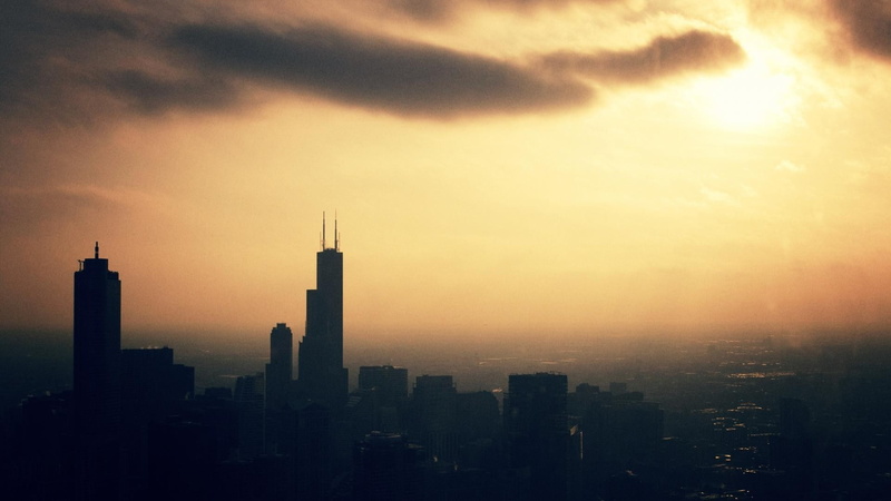 clouds, Skyscraper, Willis Tower, 1080P, Chicago