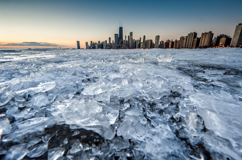 architecture, downtown District, 4K, sea, cityscape, Ice Land, city, urban Skyline, skyscraper, escape, urban Scene, water, chicago