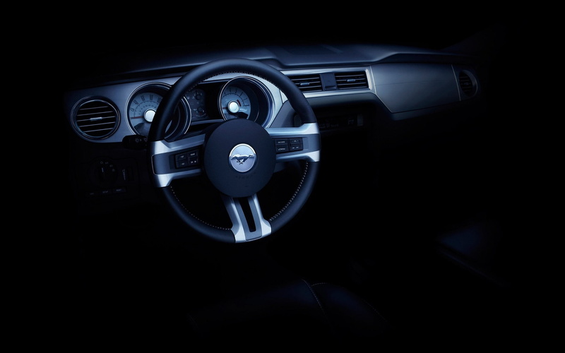 ford, mustang, convertible, dashboard, 1080P