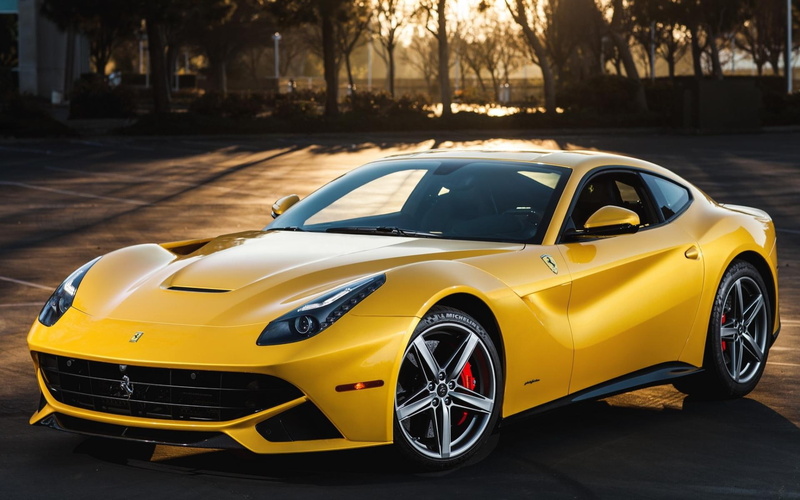 ferrari, berlinetta, f, yellow, 1080P