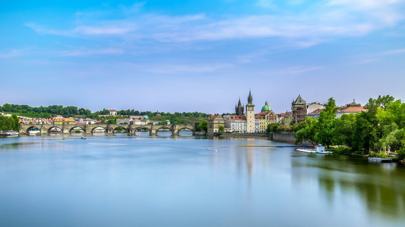 charles, river, landscape, desktop, charles bridge, 1080P, vltava river, bridge, vltava, landscape desktop