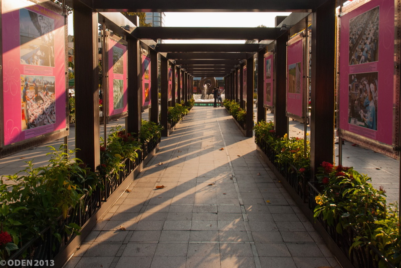 le loi, spring, street, architectural column, day, sunlight, diminishing perspective, dong khoi, building, no people, footpath, vietnam, outdoors, alley