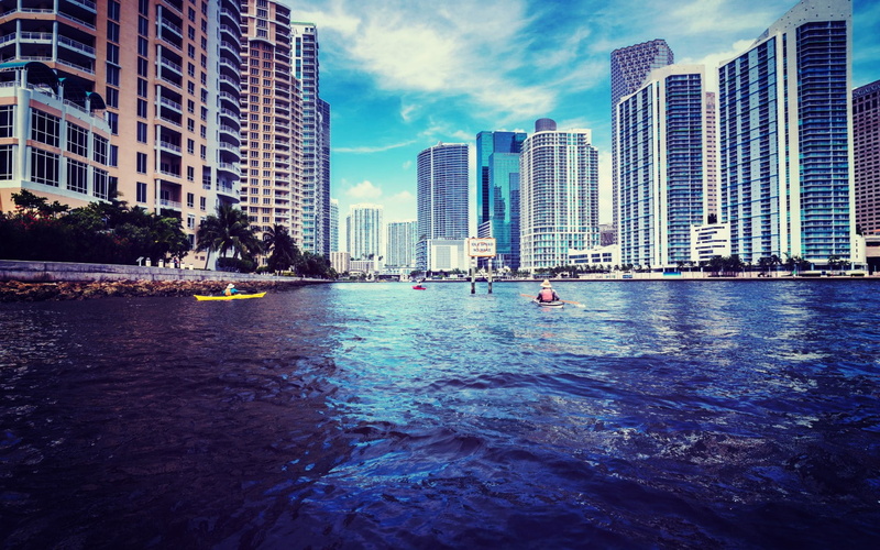 houses, Miami, Buildings, water, Skyscrapers, 720P, body, Florida