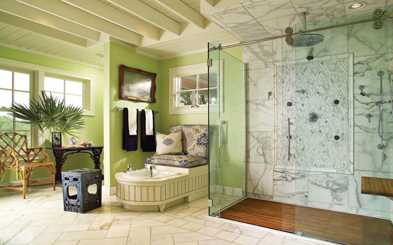 house, home showcase interior, decor, mansion, wealth, residential District, architecture, elegance, tile, stall, 1080P, style, bathtub, comfortable, modern