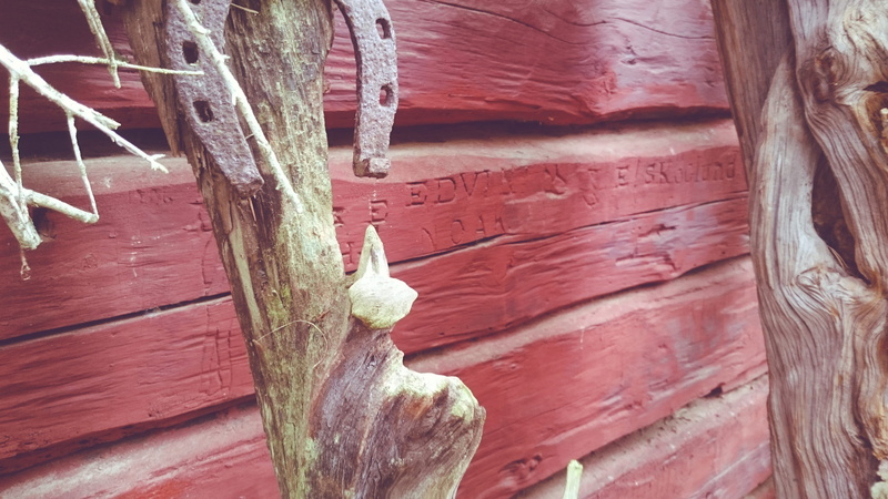 brown, red, wall - building feature, horse shoe, wood, wood - material, no people, lakehouse, close-up, backgrounds, ljusne, full frame, textured, plant
