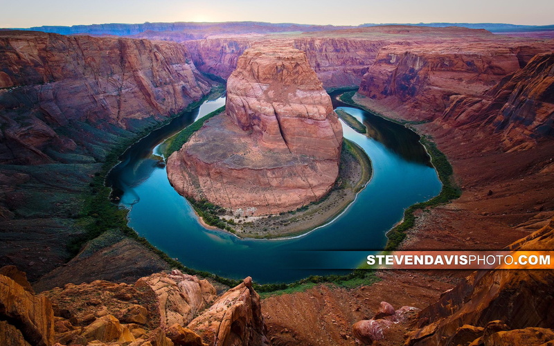 horseshoe bend, grand canyon, utah, 3d and abstract, bend, arizona, colorado river, 2K