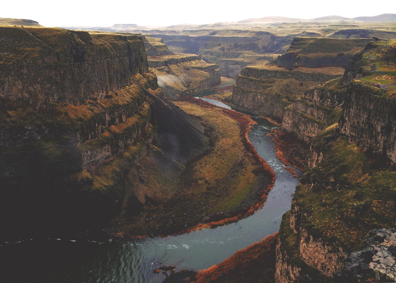 grand canyon, bend, high angle view, water, rock, flowing water, stone, landscape, outdoors, non-urban scene, gorge, no people, river, geology, aerial view