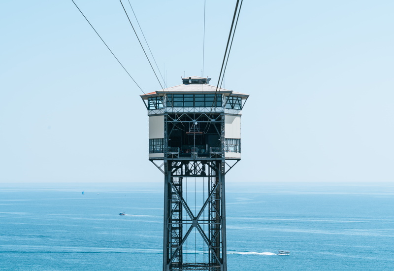 exploring, nature, technology, a7rii, barcelona, high, scenics - nature, metal, tall, blue, outdoor, 5K, metallic, sea, clear sky, beauty in nature, copy space