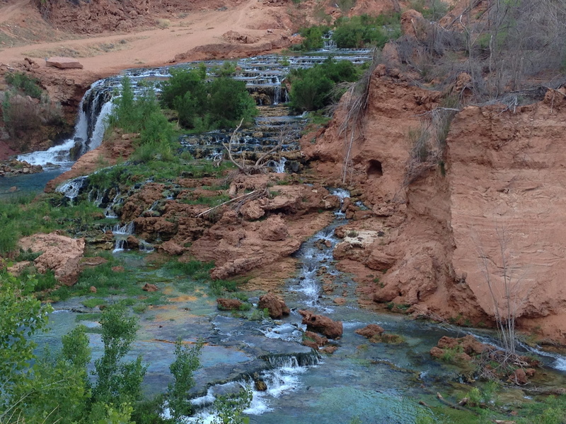 rivers, flowing, no people, rock, grand canyon, green, environment, plant, waterfalls, non-urban scene, streams, flowing water, formation, climate, tranquil scene