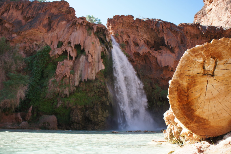 outdoors, havasu falls, united states, grand canyon, water, rock - object, land, eroded, sea, 4K, waterfall, havasupai falls, travel destinations, flowing water