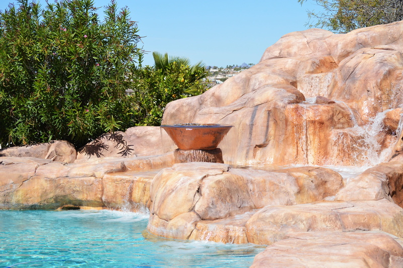 outdoors, land, outdoor, arizona, plant, resort, swimming pool, garden, pool, rock - object, sandstone, no people, cliff, landscaping, nature, day, eroded