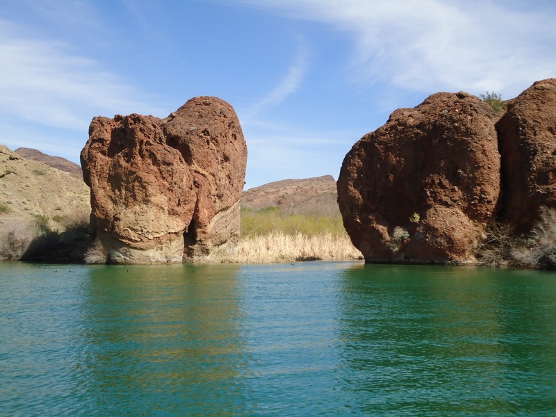 tranquil scene, rock, idyllic, day, 2K, eroded, no people, tranquility, remote, cloud - sky, nature, waterfront, formation, lake, beauty in nature, arizona