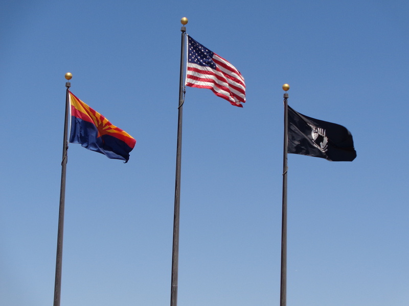 patriotism, independence, clear sky, flag, usa, outdoors, american, environment, 5K, striped, sky, pole, pride, waving, symbol, arizona, nature, memorial