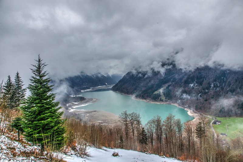 winter, Creative Commons, hdr, royalty, clouds, sky, timelapse, alpen, scenics, klöntalersee, nature, near, forest, pine, footage, mountain, schweiz, Klöntal