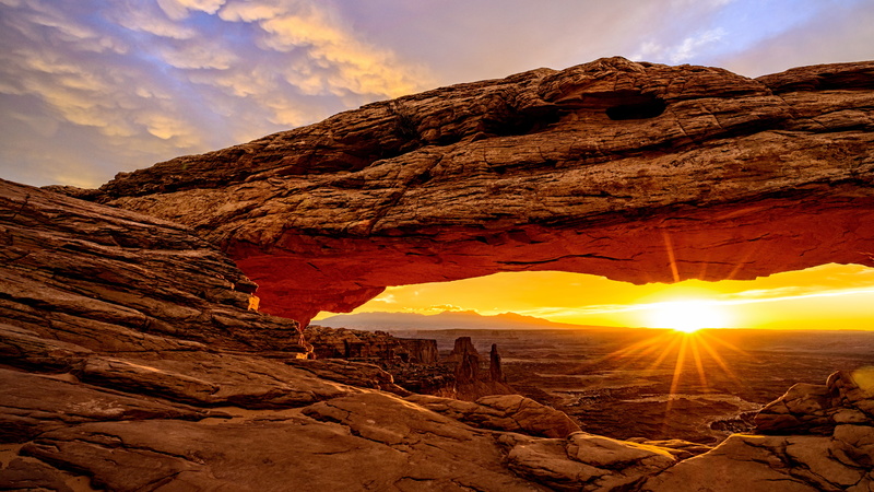 mountains, Mesa Arch, USA, 8K, Utah, sunrise, 8k