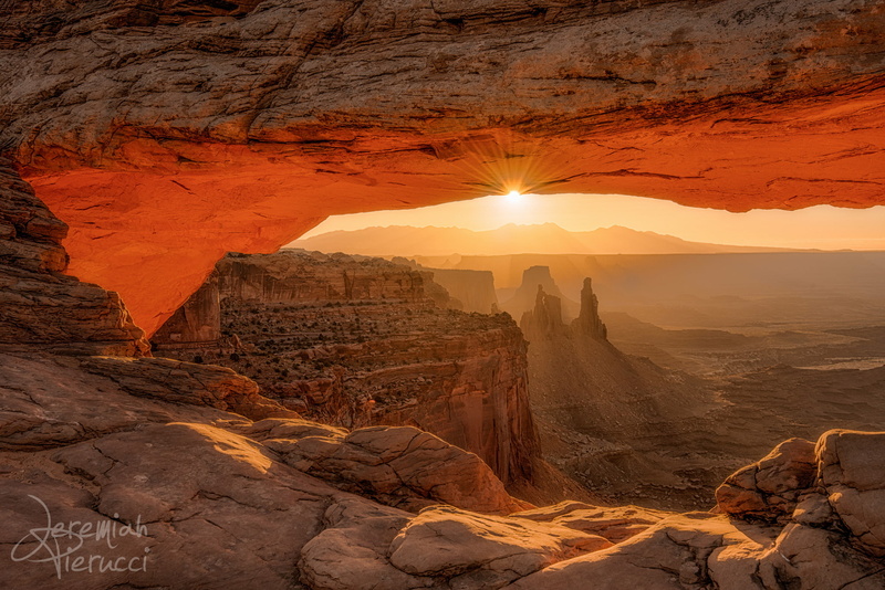 1080P, light, morning, Canyonlands national Park, rocks, the sun, Mesa Arch, state, USA, rays, Utah, natural arch