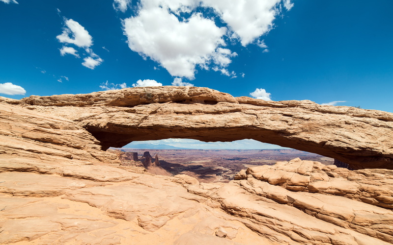 cloud - sky, photography, tranquility, sunlight, utah, geology, eroded, rock formation, mesa, rock - object, physical geography, 5K, blue, no people, beauty in nature