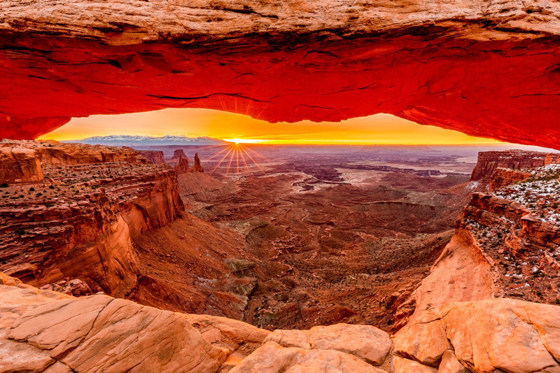 tranquility, rock - object, 1080P, environment, Mesa Arch, outdoors, sky, rock formation, no people, beauty in nature, scenics - nature, non-urban scene