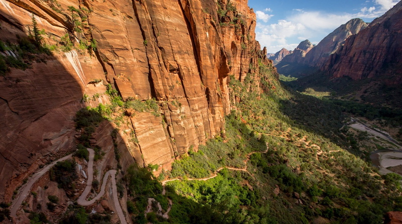 scenics - nature, beauty in nature, eroded, Shrubs, travel destinations, formation, Canyon, Dirt Road, no people, outdoors, travel, nature, Zion National Park