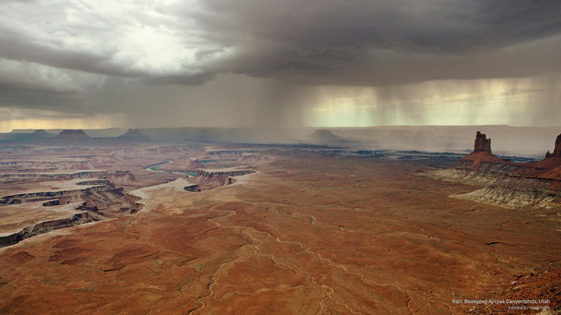 sweeping, rain, 2K, canyonlands, utah, National Parks, across