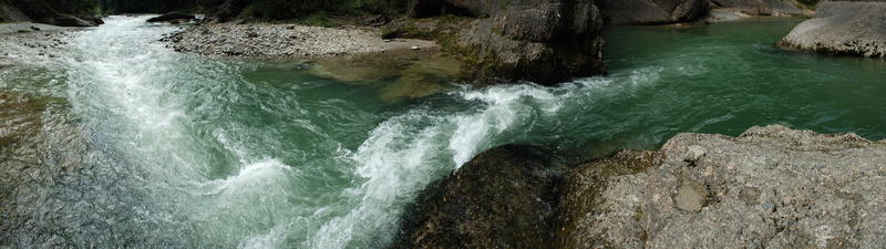 flowing water, rainforest, multiple display, waterfall, scenics - nature, blurred motion, water, flowing, beauty in nature, day, sea, land, solid, power in nature