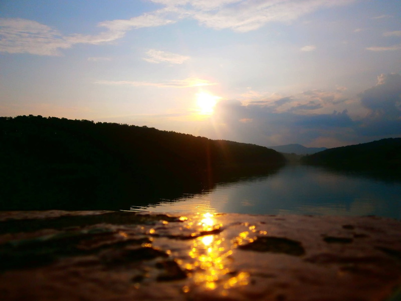 idyllic, sky, water, tranquility, mountain, cloud - sky, orange color, tranquil scene, beauty in nature, 1080P, nature, sunset, lake, land, non-urban scene