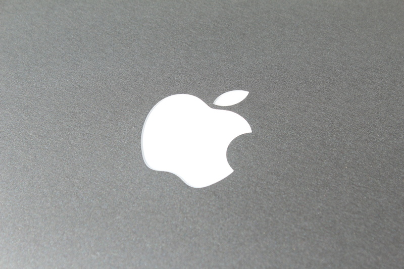 Macbook, sunlight, shining apple, laptop, no People, pattern, indoors, studio shot, technology, Apple Logo, design, hole, gray, 5K, shape, road, apple