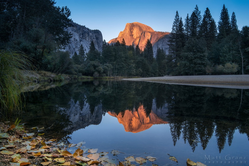 Fall, Earth, Reflection, Half Dome, Merced River, Sunset, 1080P