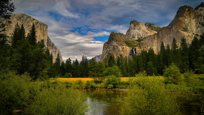 beauty In Nature, USA, stones, river, CA, travel, non-urban scene, famous Place, dolomites, tranquil scene, valley, outdoors, summer, the sky, no People