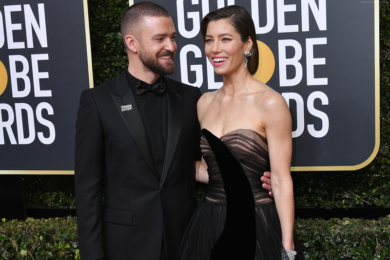 Justin Timberlake, 2K, Golden Globes 2018, 4k, Jessica Biel