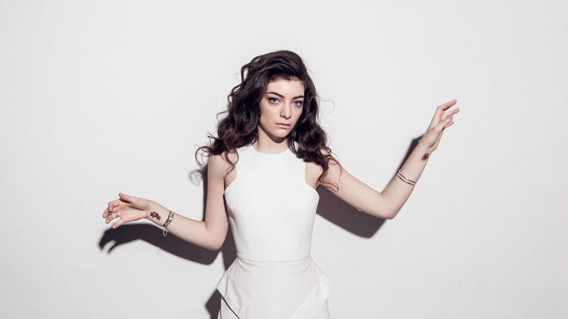 grammys, Most Popular Celebs in 2015, crew, white, dress, neck, Lorde, sleeveless, songwriter, singer, 4K