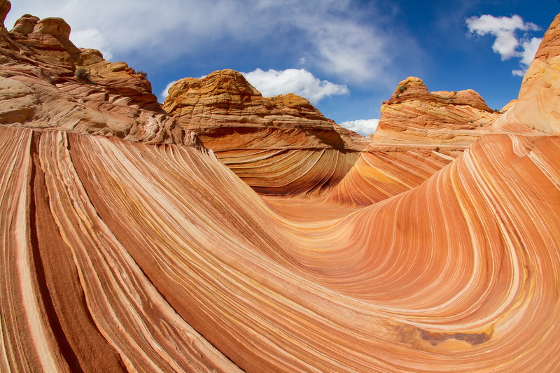 1080P, rocks, texture, line, the sky, canyon, clouds, Coyote Buttes