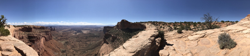 blue, landscape, mountain, panoramic, climate, canyon, rock formation, united states, 8K, land, solid, sky, nature, cloud - sky, moab, travel, no people