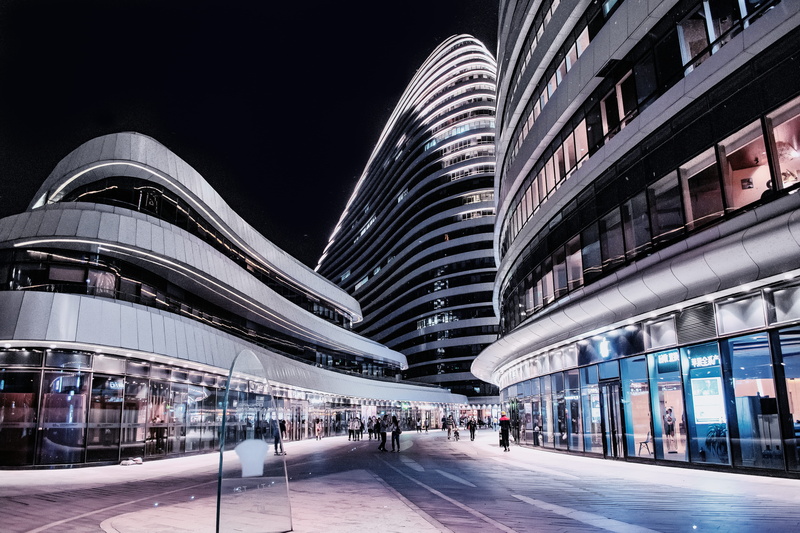 city life, 城市, beijing, human, night, skyscraper, person, built structure, china, 建筑, city, building exterior, illuminated, incidental people, modern, 现代