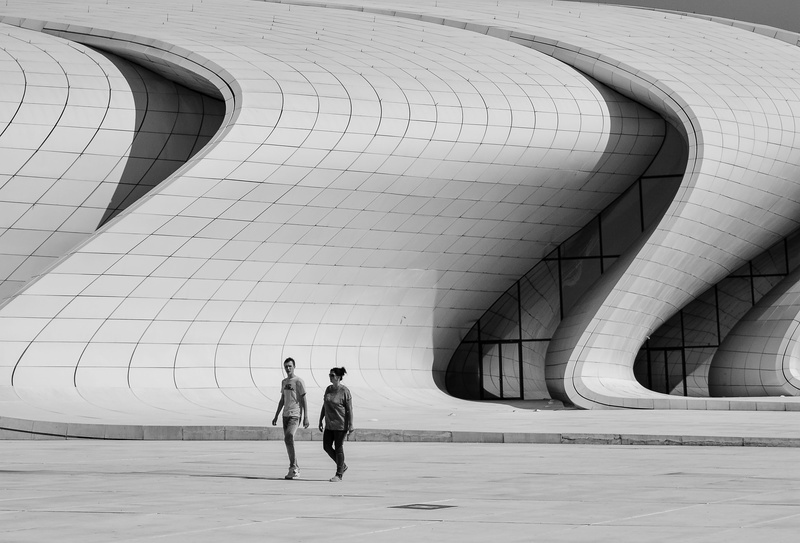women, rear view, lifestyles, #social, #building, day, leisure activity, standing, #zahahadid, casual clothing, people, building exterior, togetherness