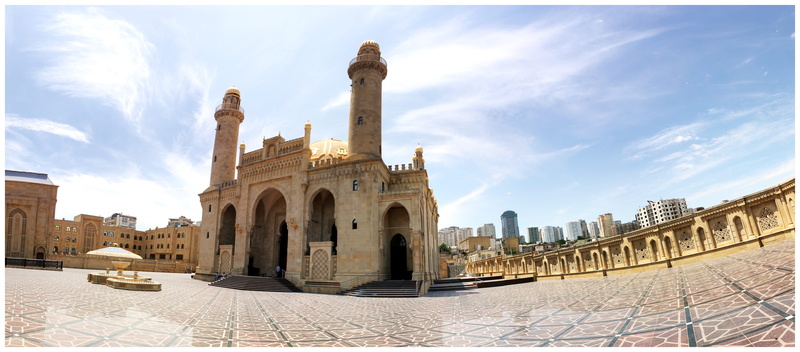 sky, building, built structure, mosque, gothic style, sunlight, cloud - sky, building exterior, transfer print, history, town, belief, day, city, spirituality